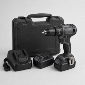 Cordless drill set with case